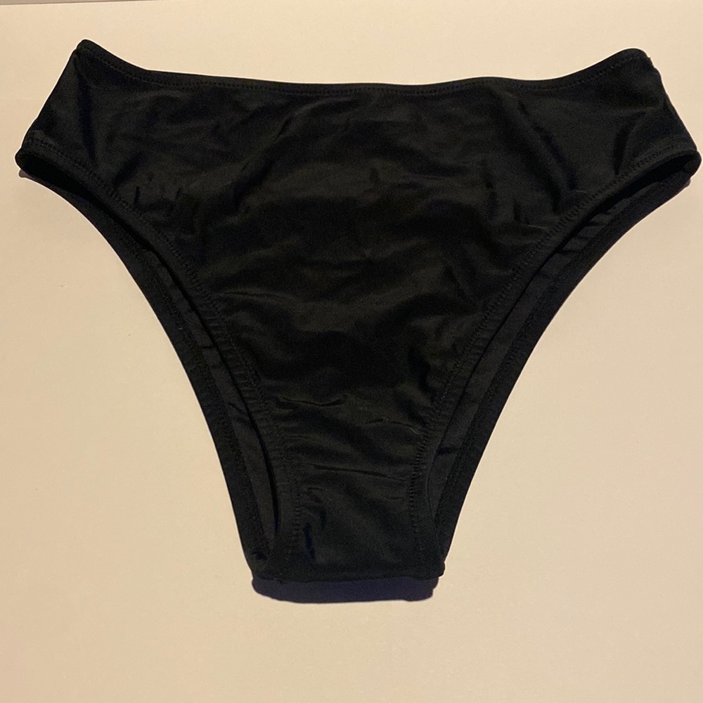 Black high waisted bikini bottoms